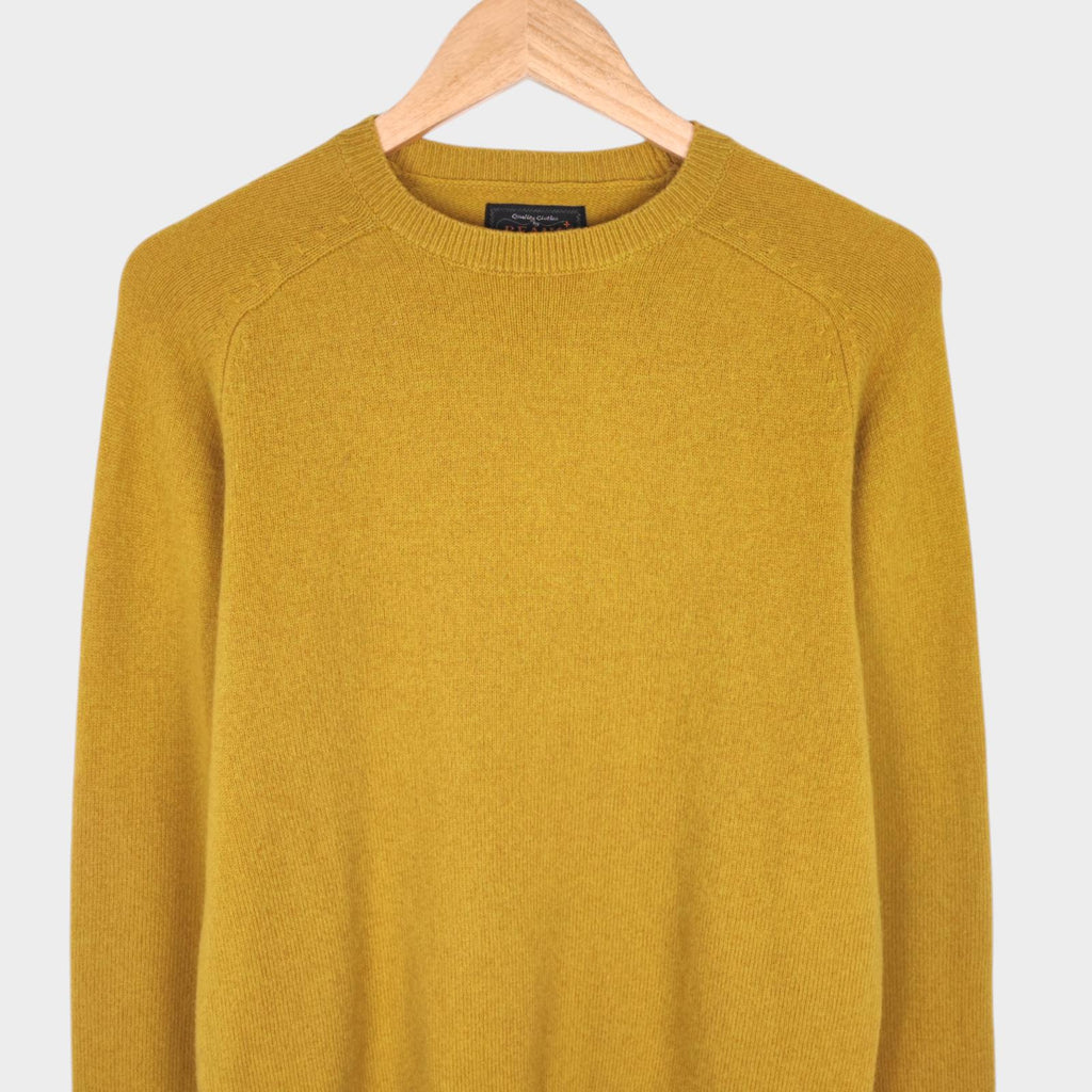 BEAMS PLUS Men's Yellow 100% Wool Jumper