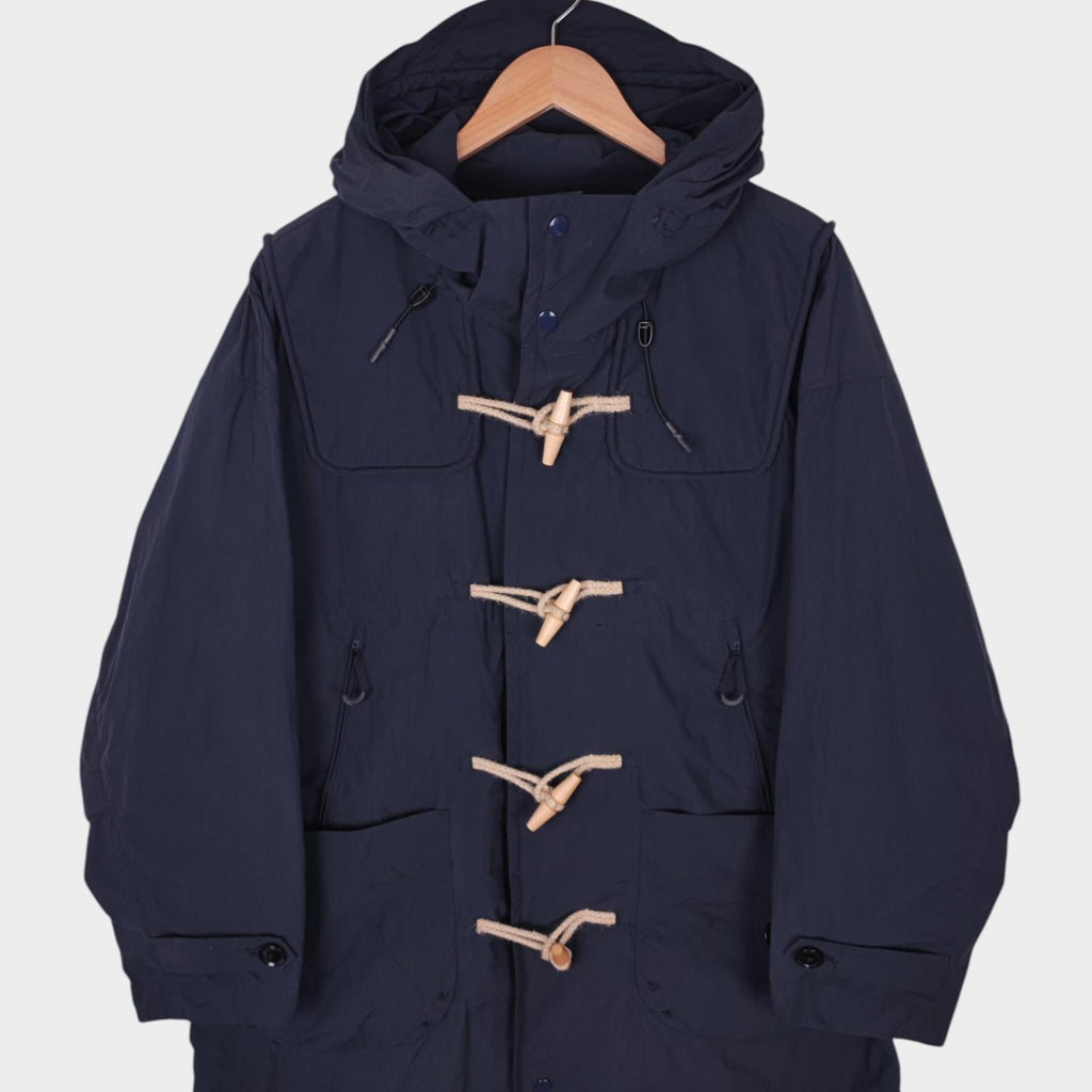 NORBIT BY HIROSHI NOZAWA Men's Navy Water Repellent Nylon Duffle Mod Coat Jacket
