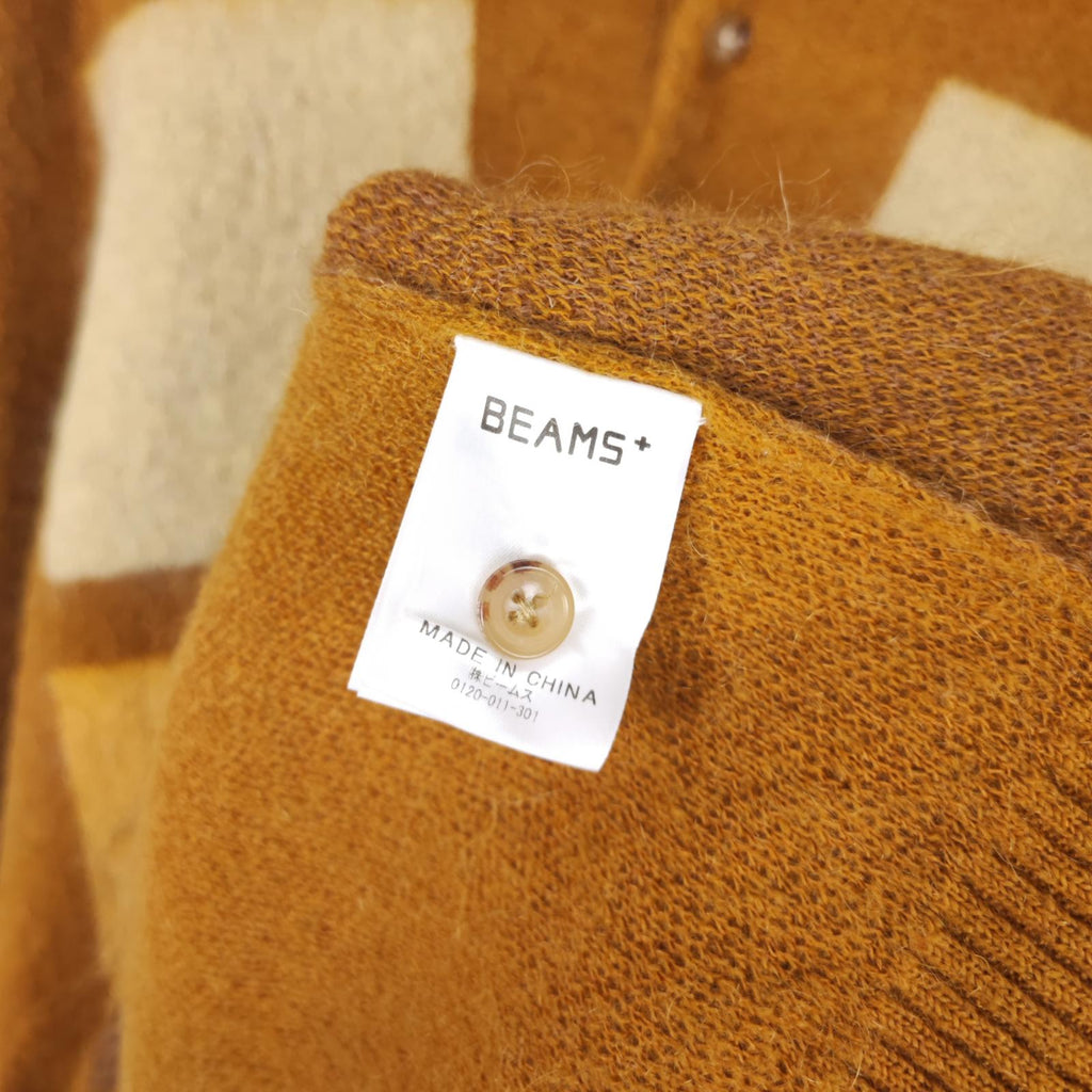 BEAMS PLUS Men's 9 Gauge Shaggy Mohair Blend Polo Shirt Jumper