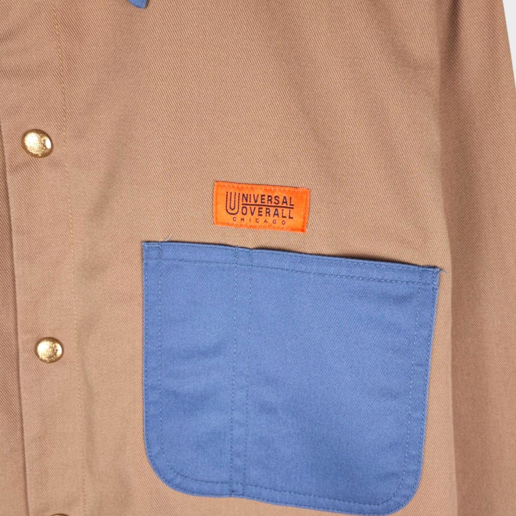 UNIVERSAL OVERALL Men's Beige/Blue Chore Jacket