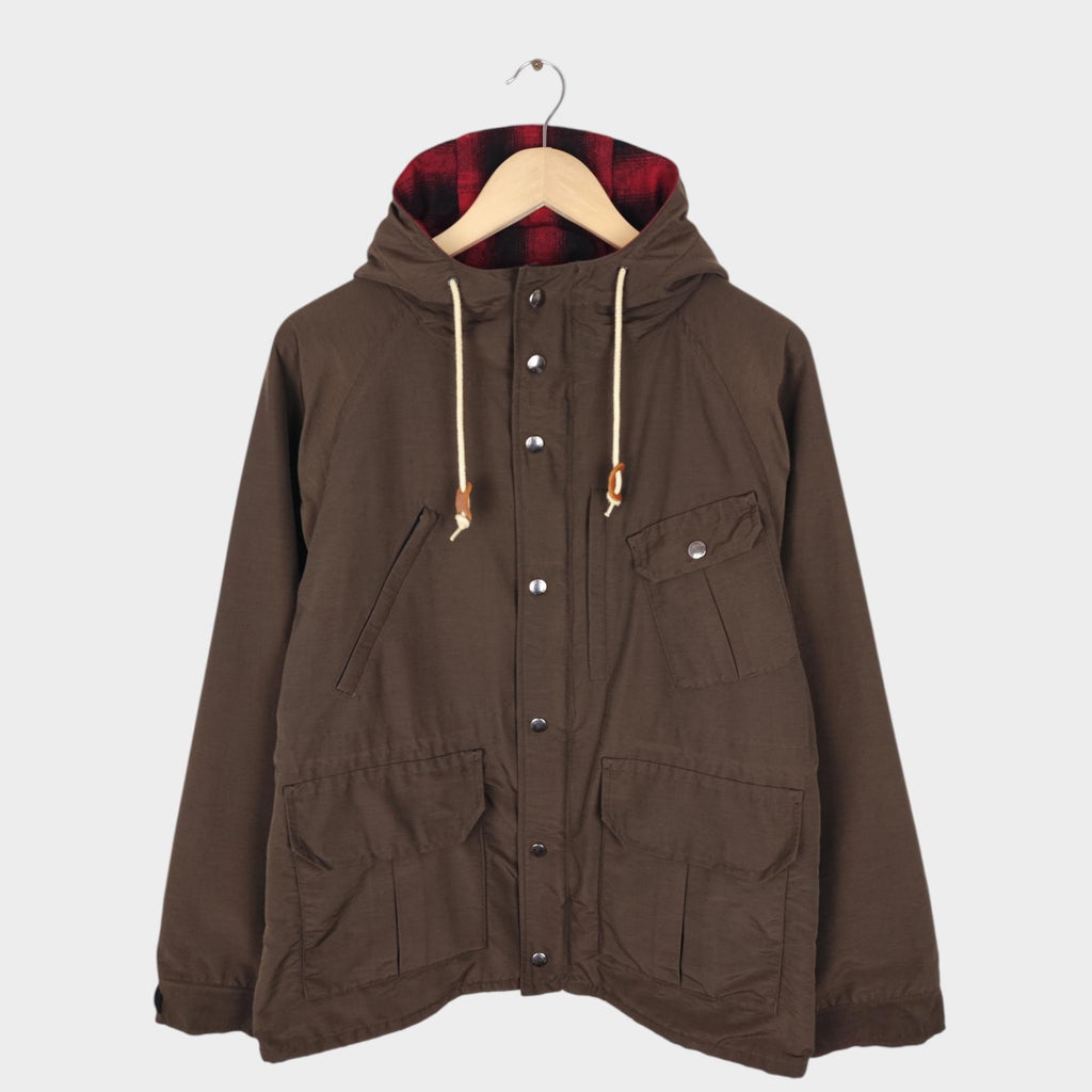 SUGAR CANE Men's Khaki 70/30 Cotton Nylon Wool Blend Lined Mountain Parka Jacket