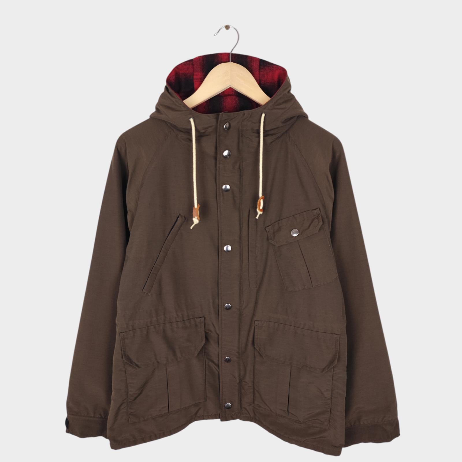 SUGAR CANE Men's Khaki 70/30 Cotton Nylon Wool Blend Lined Mountain Parka Jacket