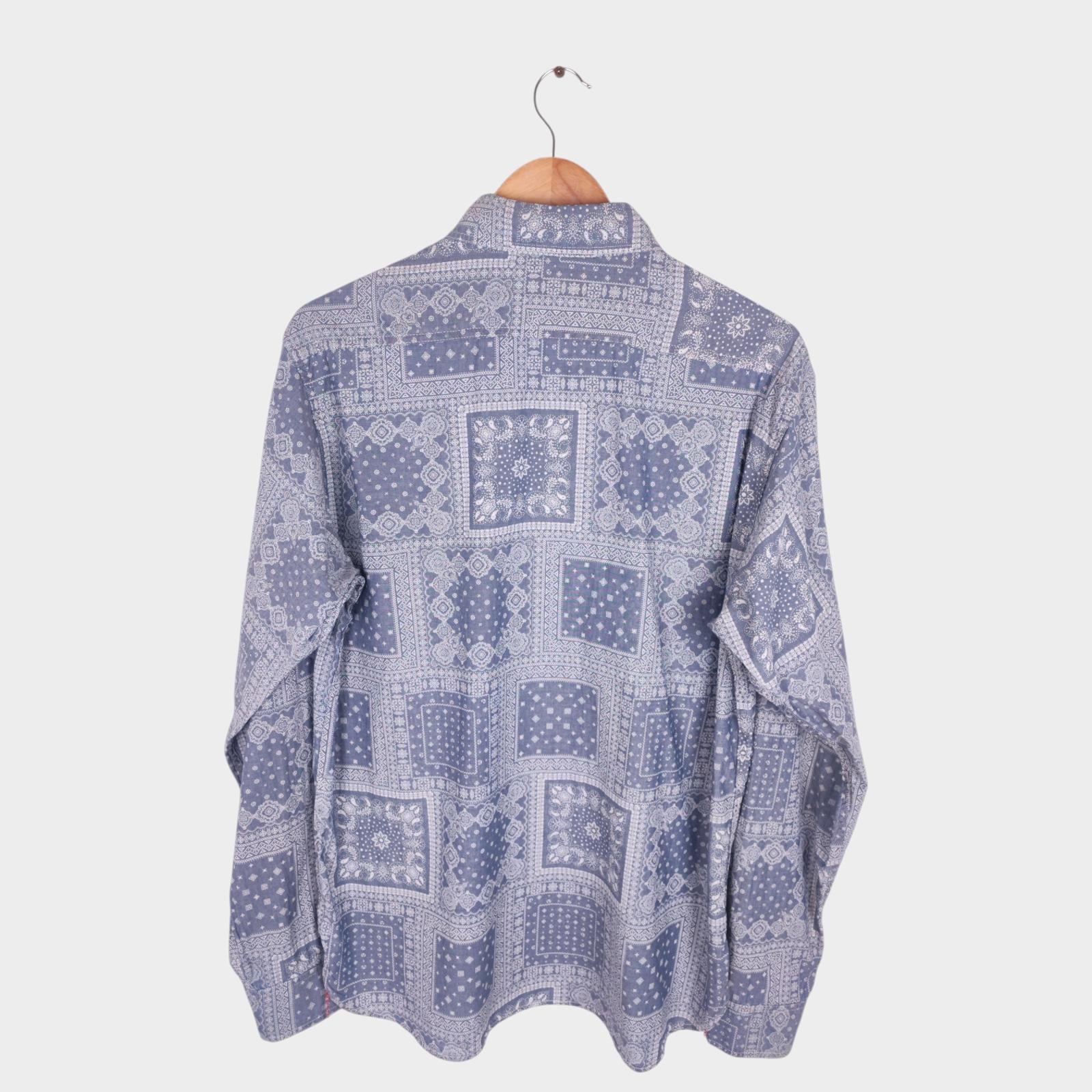 SUGAR CANE Men's Made in Japan Bandana Paisley Print Shirt