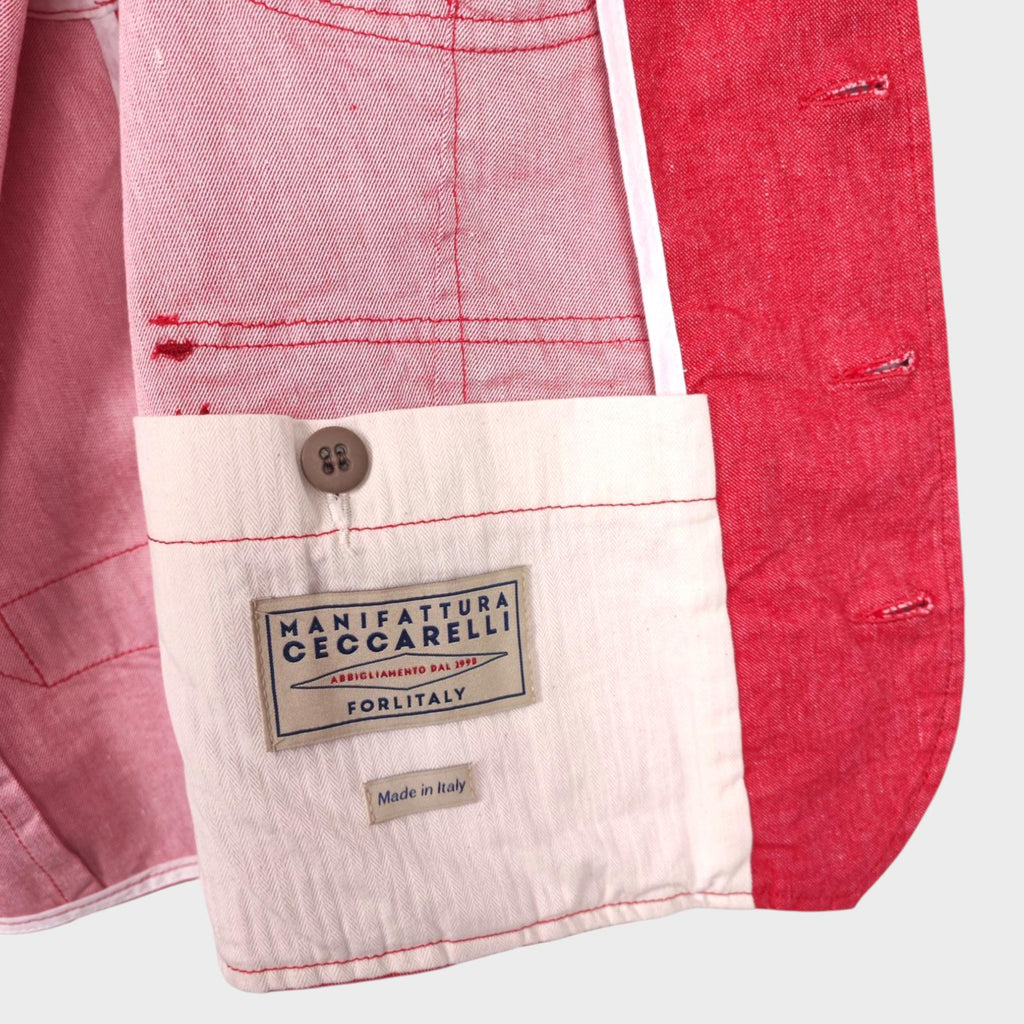 MANIFATTURA CECCARELLI Men's Pastel Red Made in Italy Waistcoat