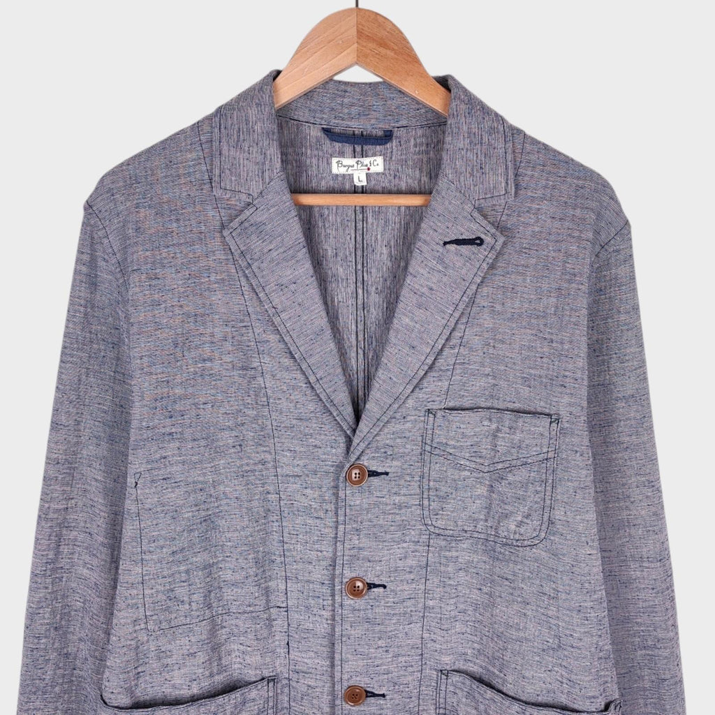 BURGUS PLUS Men's Cotton/Linen Blend Utility Jacket