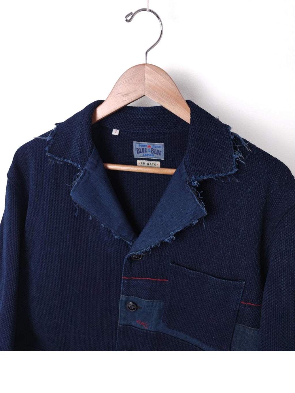 BLUE BLUE JAPAN Men's Made in Japan Blue Sashiko Boro Patchwork Chore Jacket