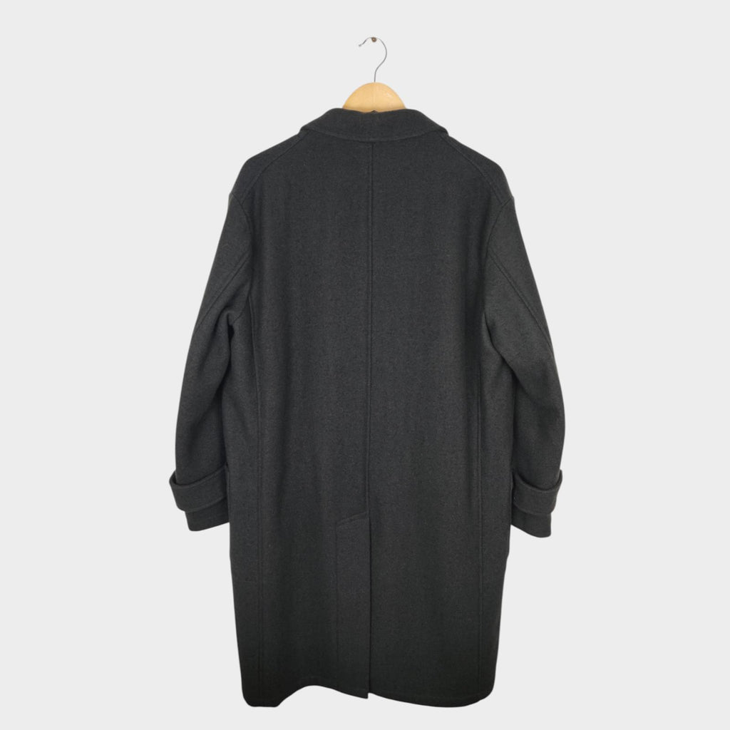 MHL MARGARET HOWELL Men's Dark Green Heavyweight 100% Melton Wool Coat