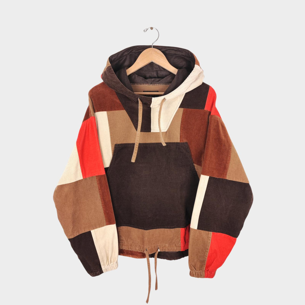BEAMS PLUS Men's Multicoloured Military Corduroy Patchwork Smock