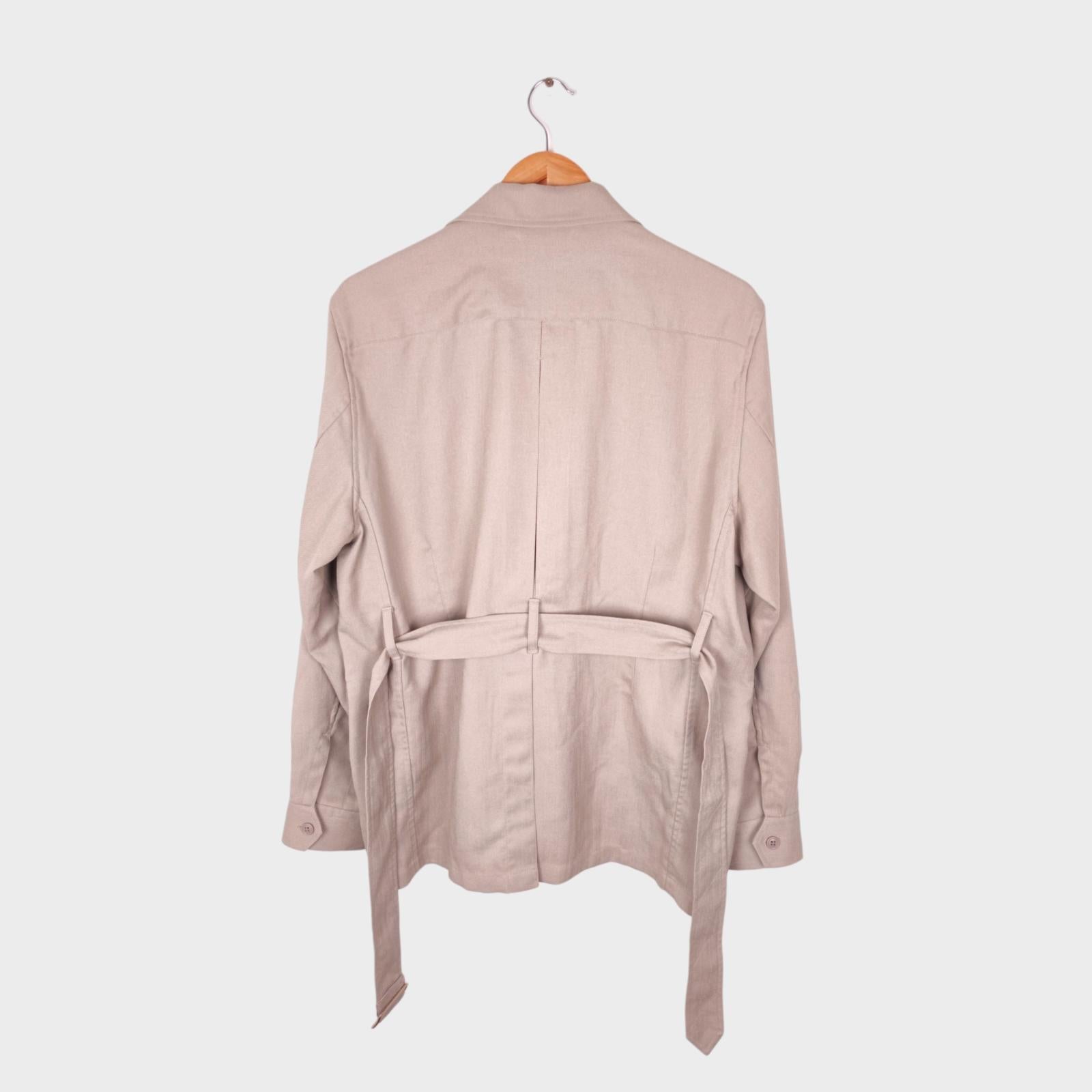 BEAMS PLUS Men's Beige Komatsu Military Tropical Jungle Safari Jacket