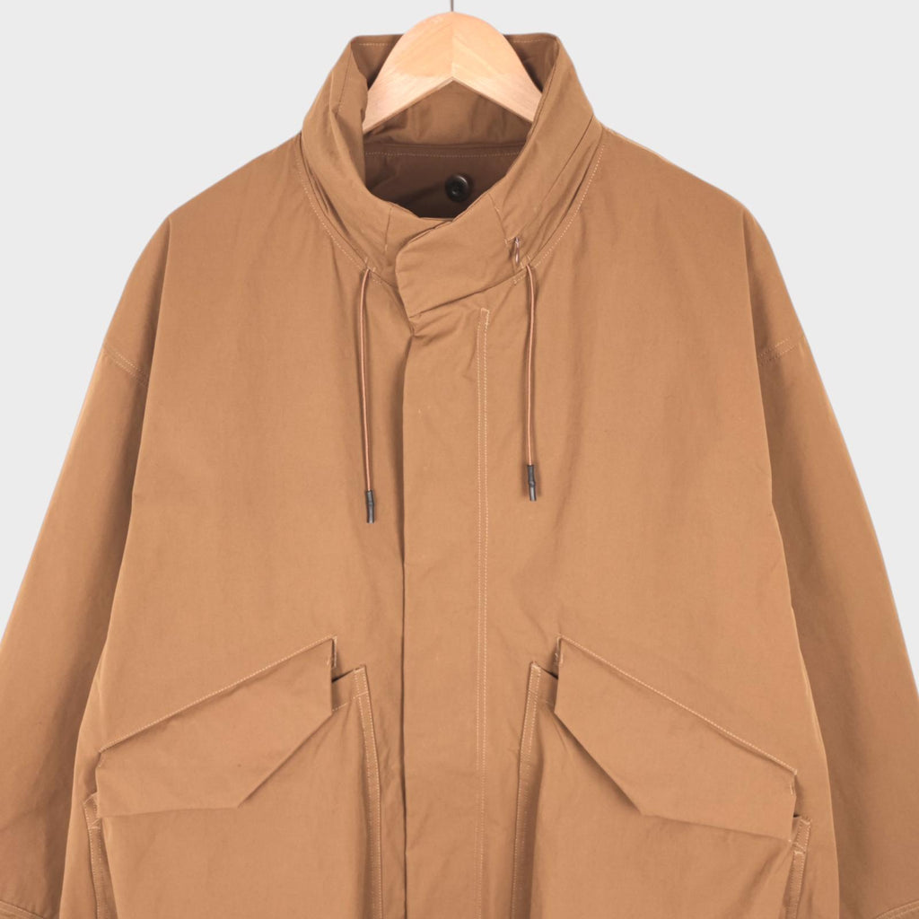 NORBIT BY HIROSHI NOZAWA Men's Coyote Beige Fishtail Wide Parka Coat Jacket - L
