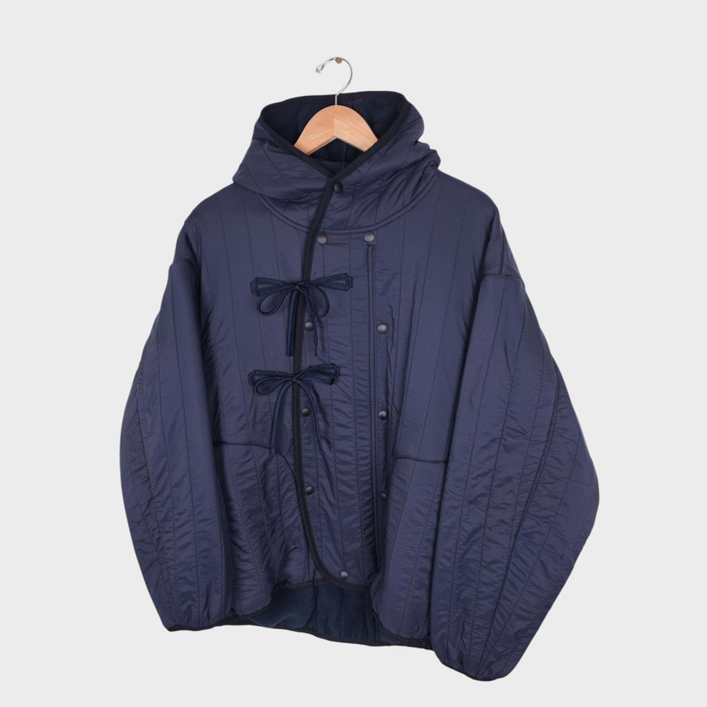 NORBIT BY HIROSHI NOZAWA Men's Navy Blue Reversible Quilted Fleece Jacket