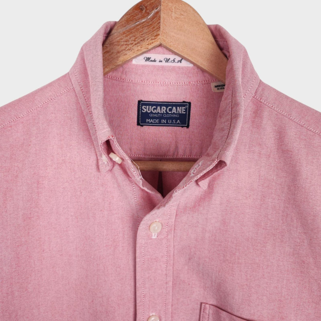 SUGAR CANE Men's Made in USA Pink Button Down BD Shirt
