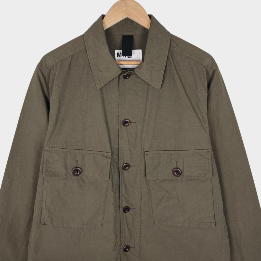 MHL MARGARET HOWELL Men's Khaki Green Lightweight Cotton Linen Jacket