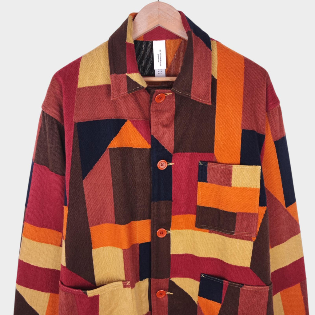 NICHE. Japan Men's Multicoloured Patchwork Switching Stitch Chore Jacket