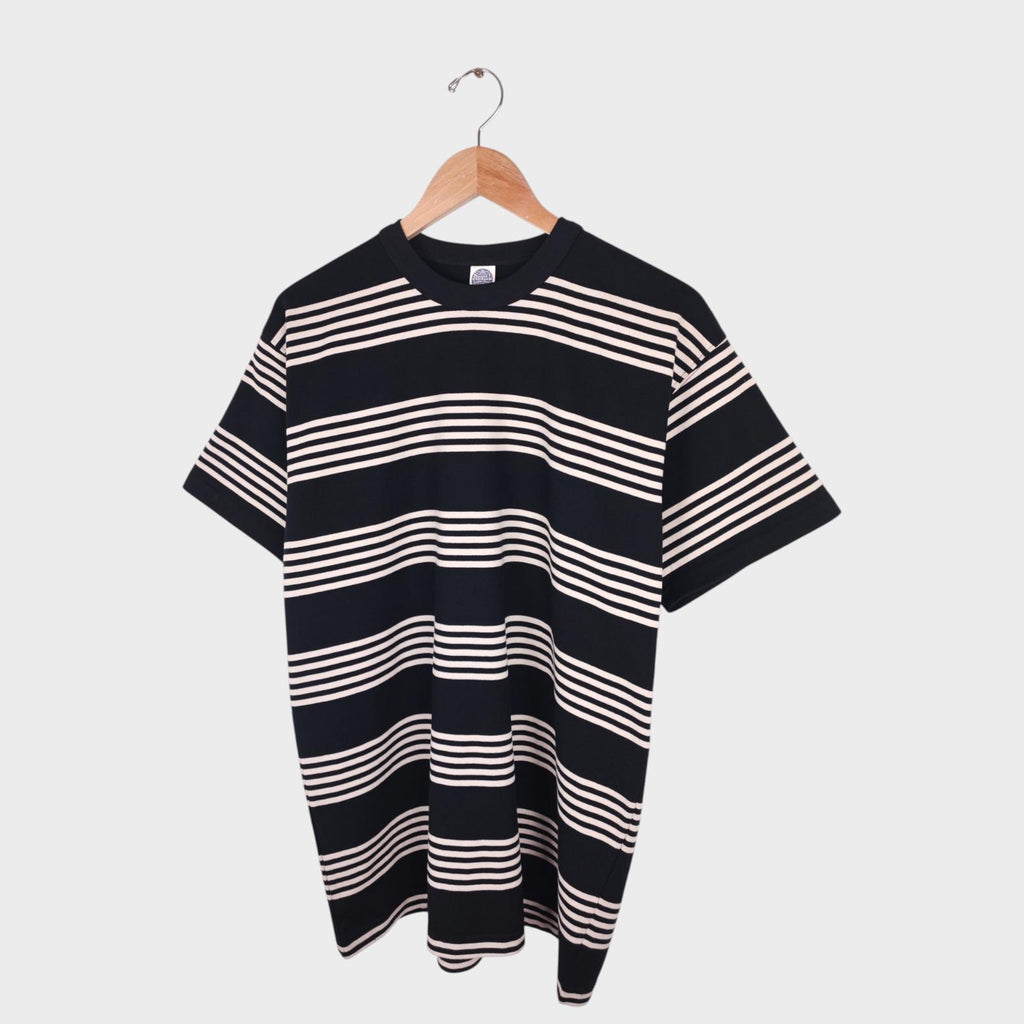 TOYS MCCOY McHill Sportswear Men's Made in Japan Steve McQueen Black/White Striped T-Shirt
