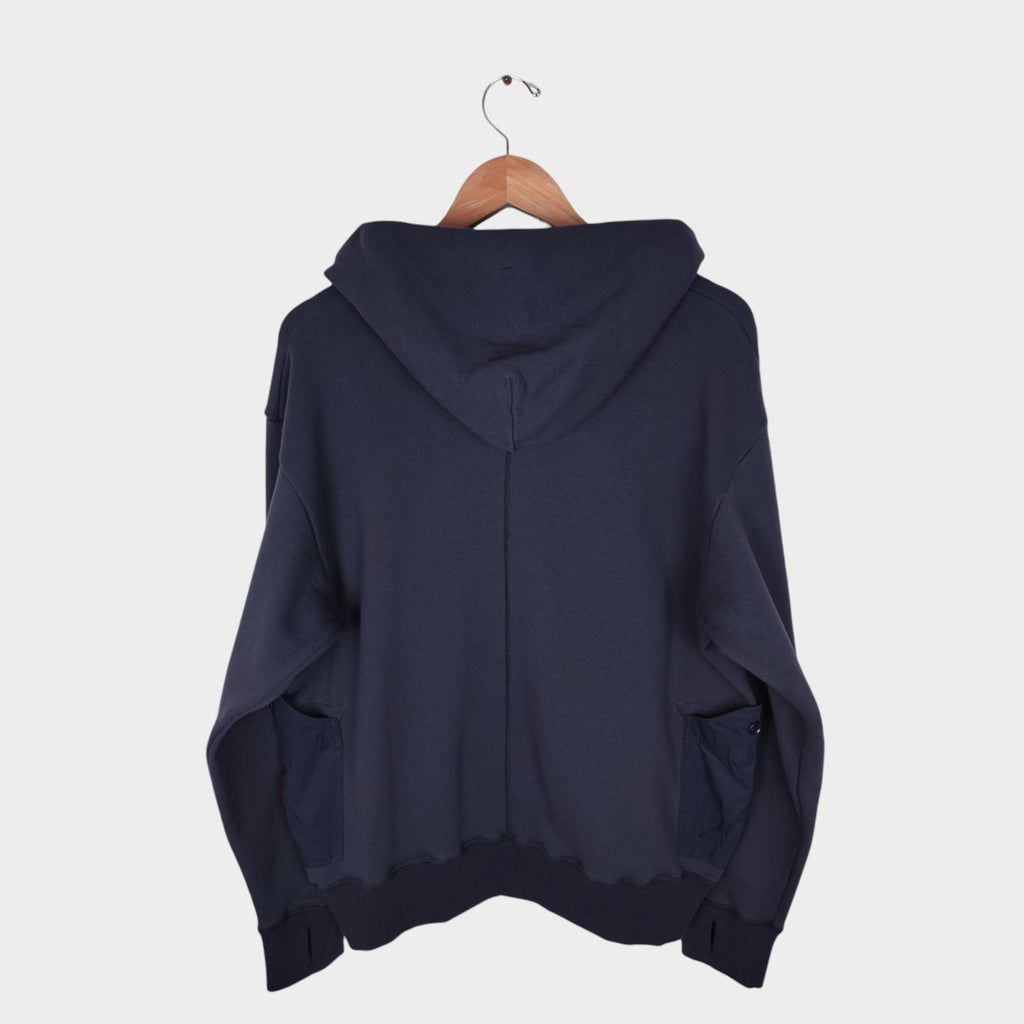 NORBIT BY HIROSHI NOZAWA Men's Dark Navy Shawl Collar Sweat Hoodie