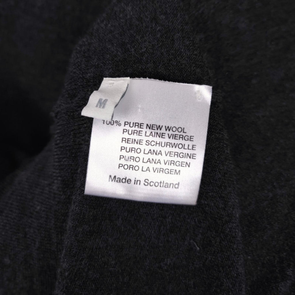 CONNOLLY Men's Dark Grey Made in Scotland 100% Pure New Wool Turtleneck Jumper