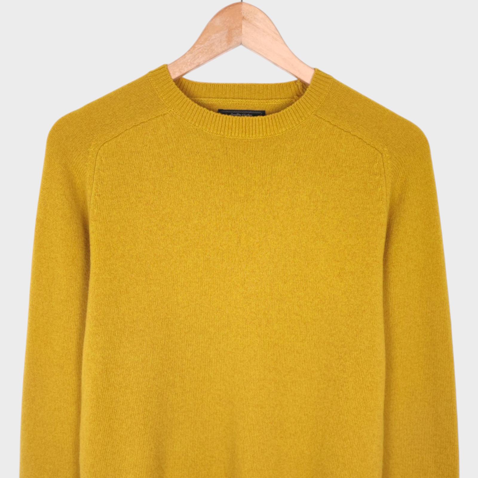 BEAMS PLUS Men's Yellow 100% Wool Jumper