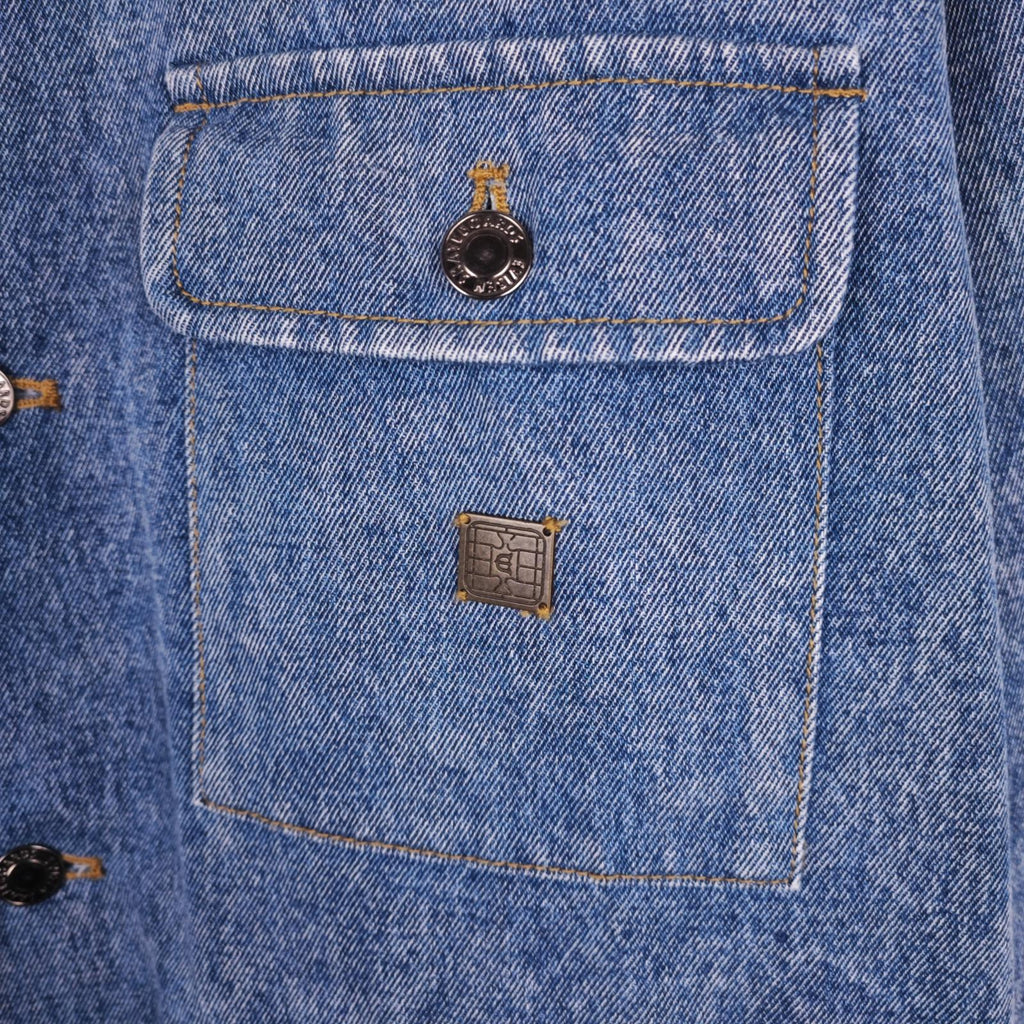 EVISEN SKATEBOARDS Men's Blue Shrimp Denim Chore Jacket