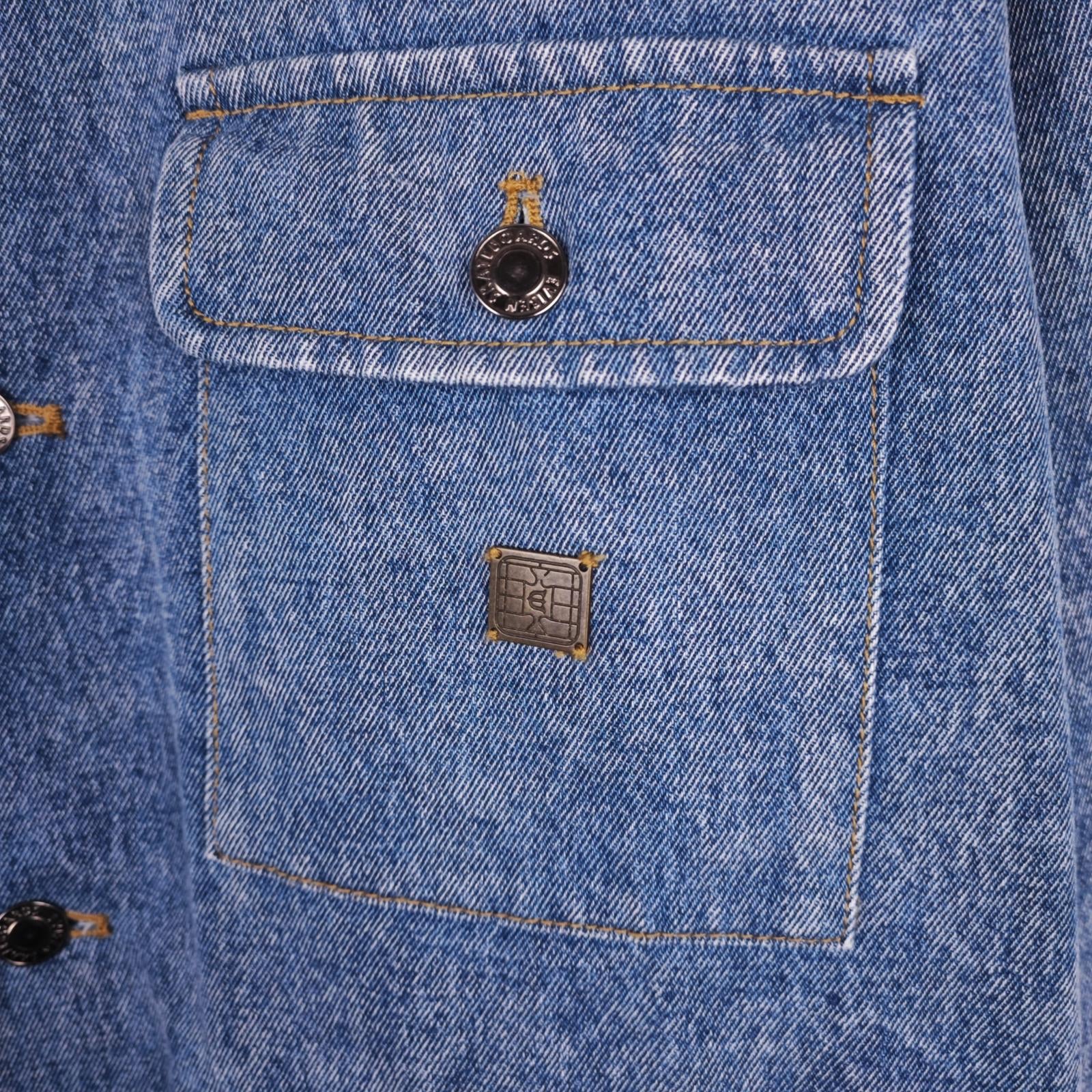EVISEN SKATEBOARDS Men's Blue Shrimp Denim Chore Jacket
