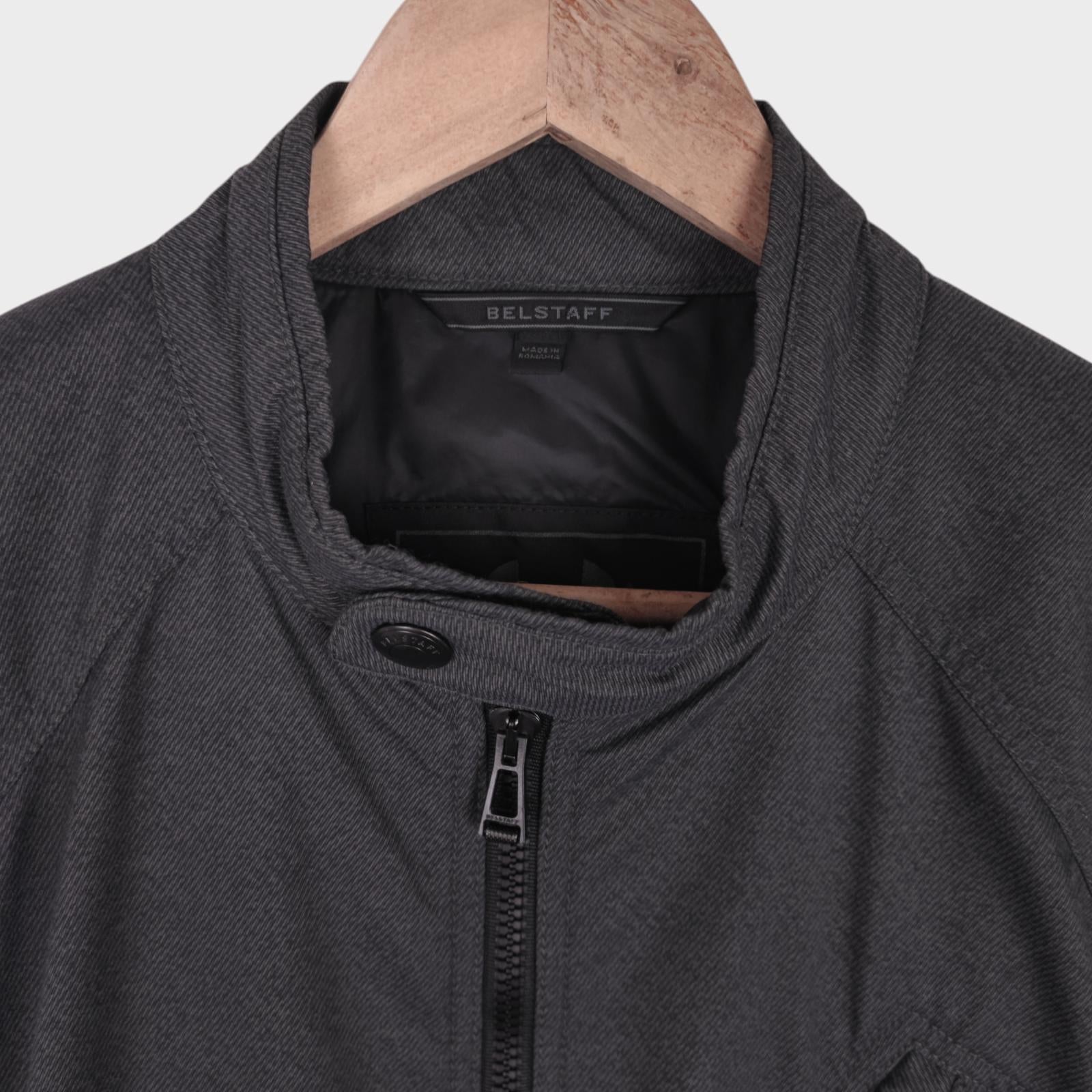 BELSTAFF Men's Grey Nylon V Racer Biker Jacket