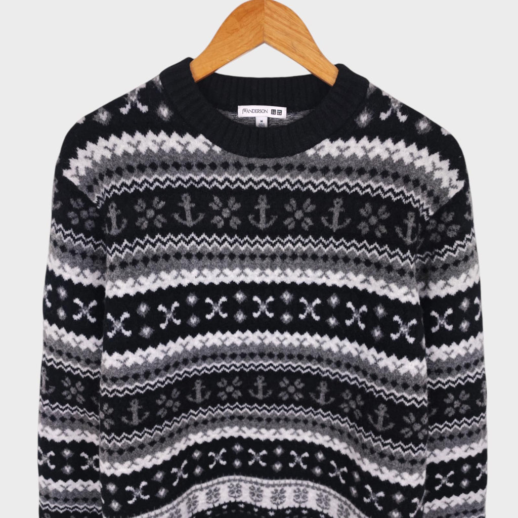 JW ANDERSON x UNIQLO Men's Monochrome Fairisle Nautical Jumper