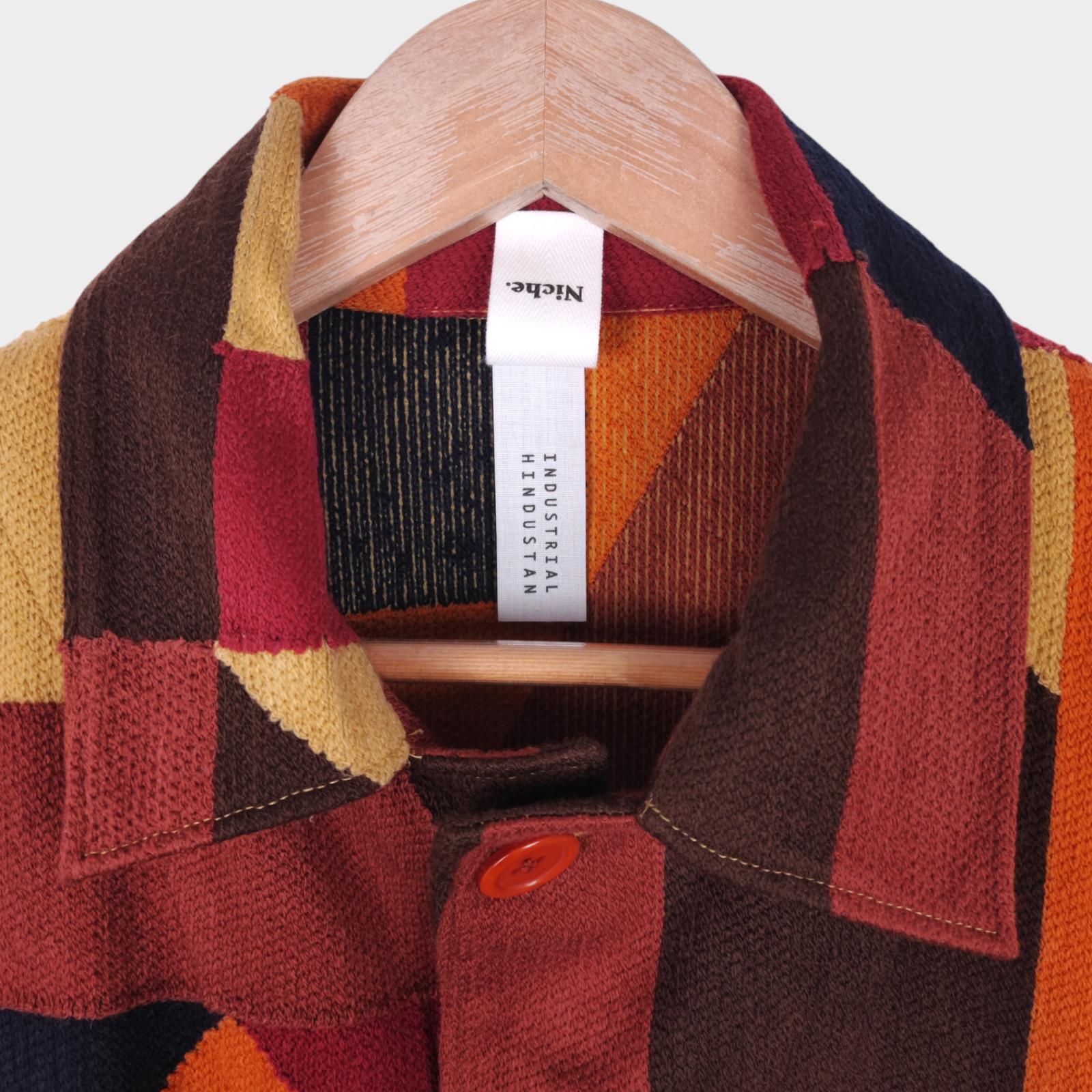 NICHE. Japan Men's Multicoloured Patchwork Switching Stitch Chore Jacket