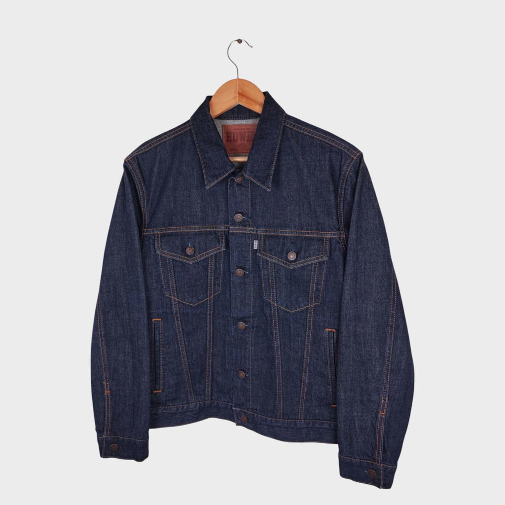 EDWIN Japan Men's Blue Denim Trucker Jacket