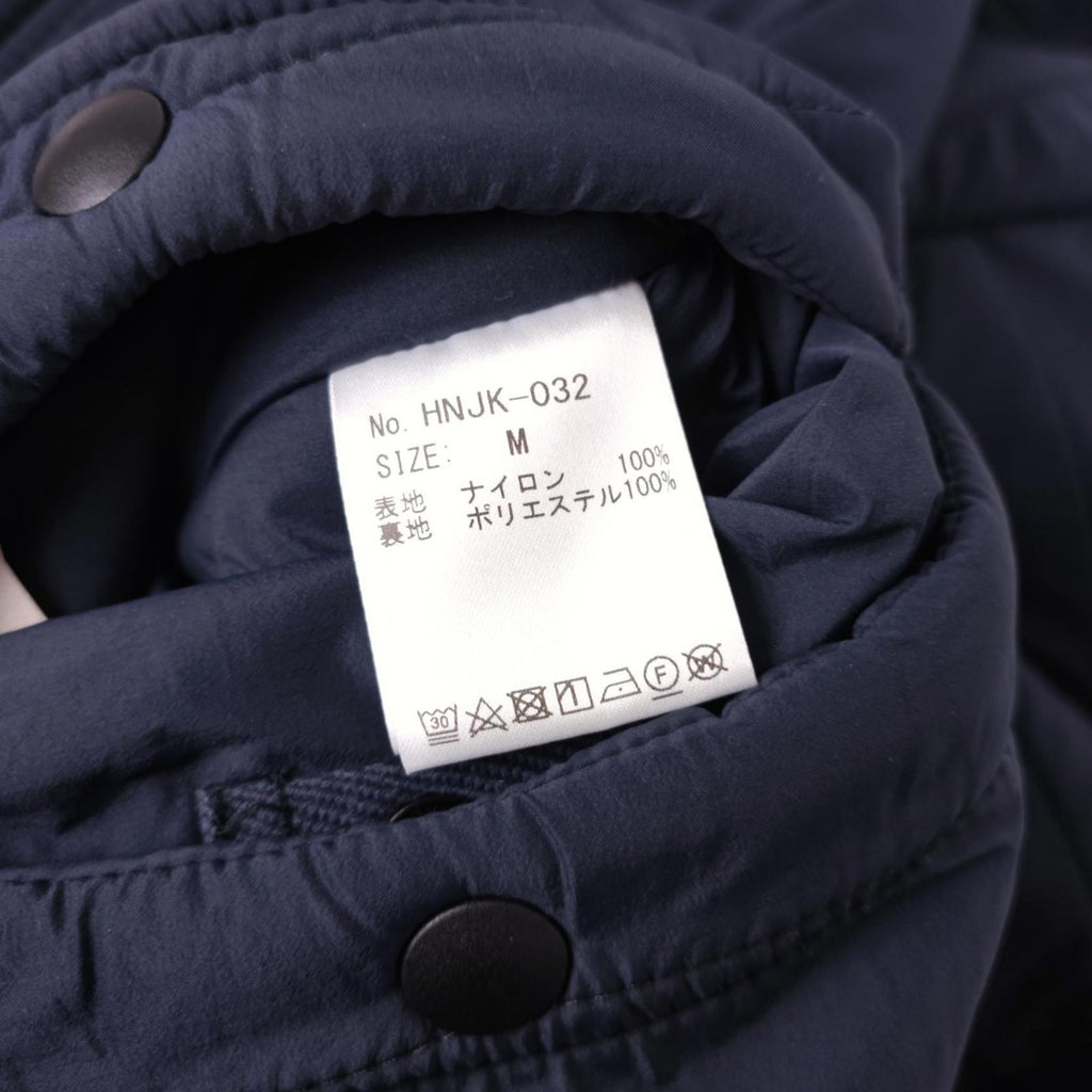 NORBIT BY HIROSHI NOZAWA Men's Navy Blue Reversible Quilted Fleece Jacket