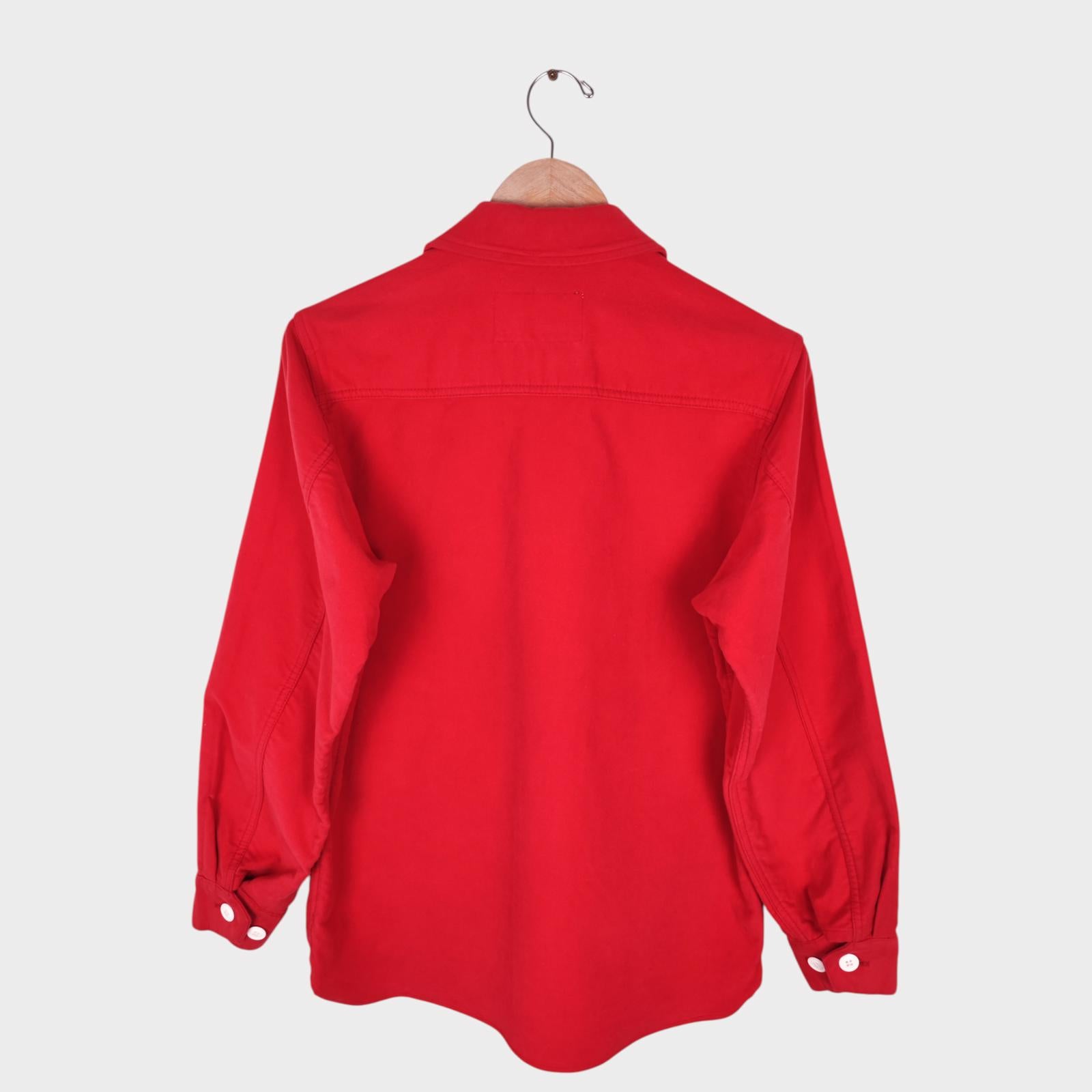 MOUNTAIN RESEARCH Men's Red Made in Japan Heavyweight Brushed Cotton CPO Jacket