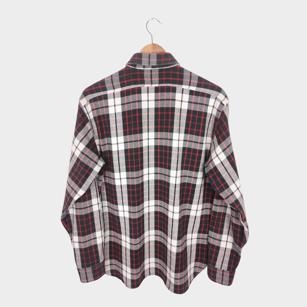 SUGAR CANE Men's Made in Japan Multicoloured Checked Soft Twill Work Shirt