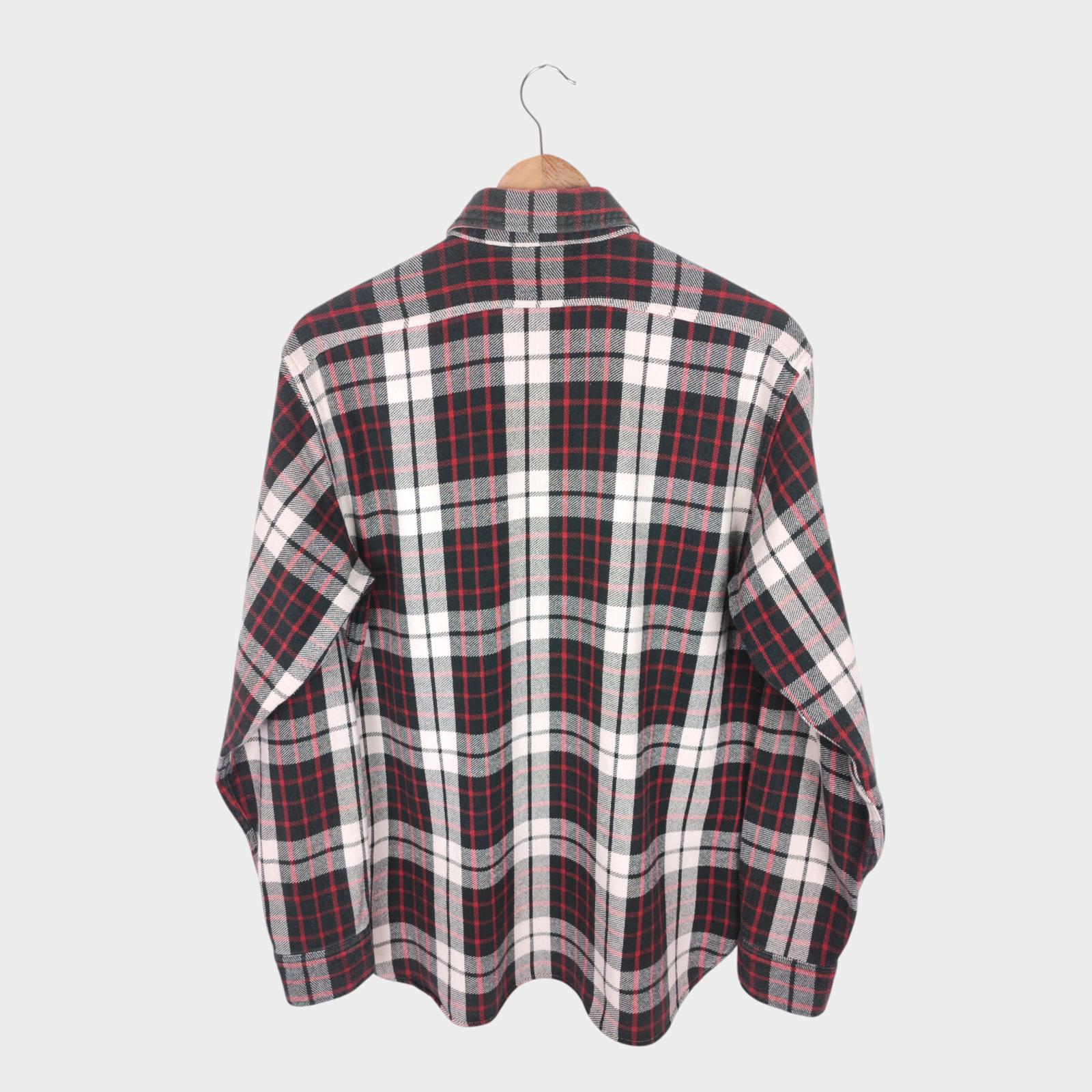 SUGAR CANE Men's Made in Japan Multicoloured Checked Soft Twill Work Shirt