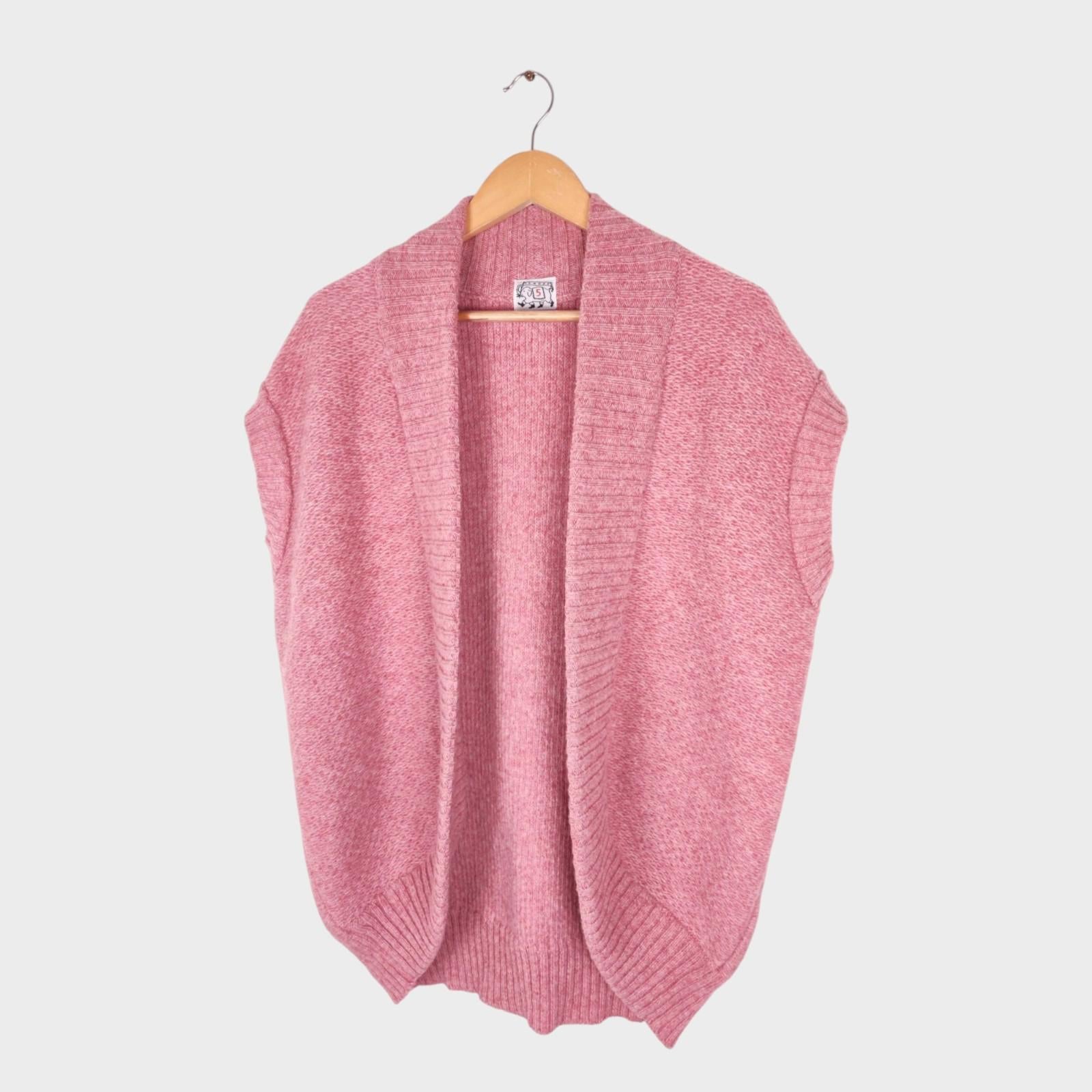 TENDER CO Men's Made in Scotland Pink Wide Rib Serpentine Vest