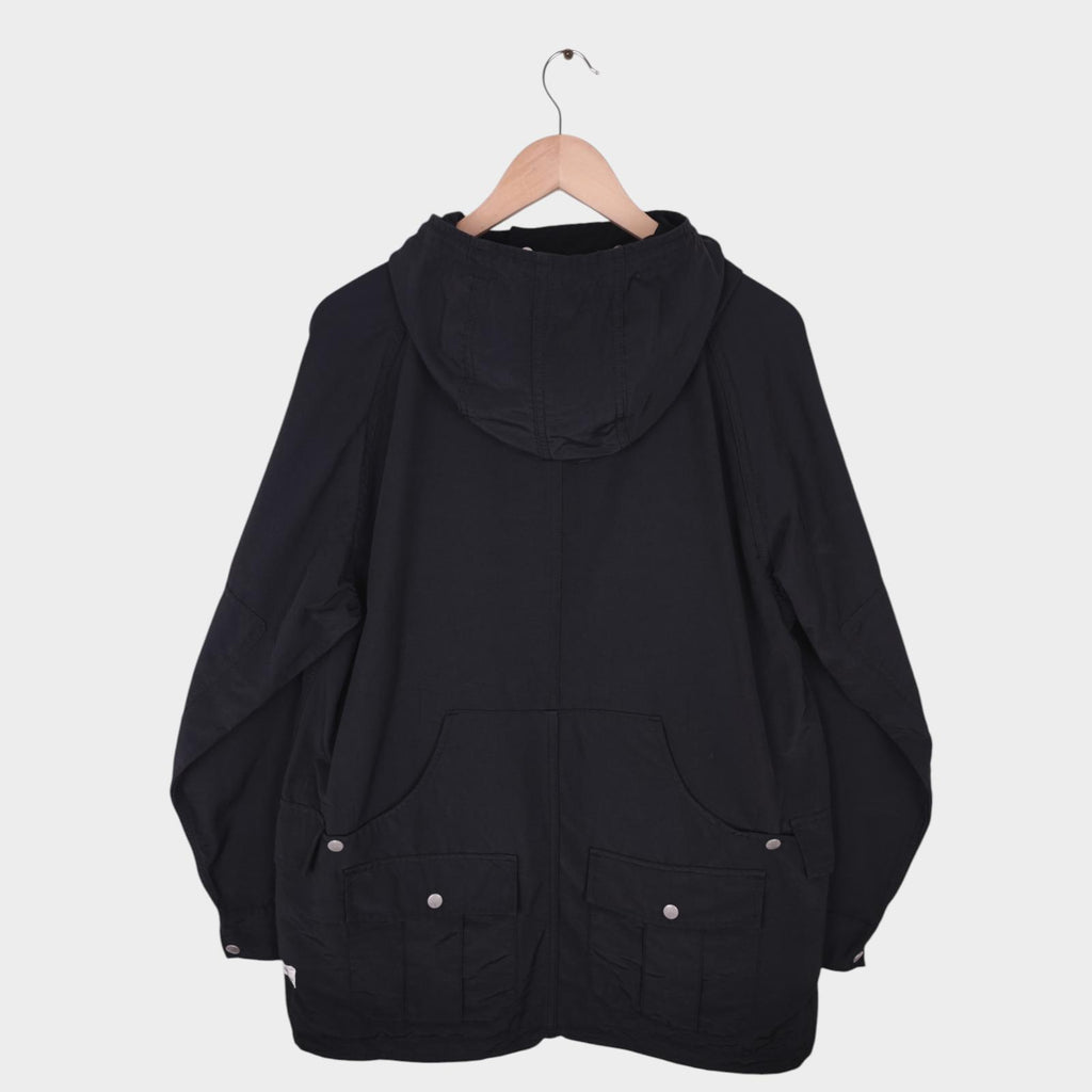 SASSAFRAS Men's Made in Japan Black 60/40 Cotton Nylon Blower Bud Parka Jacket