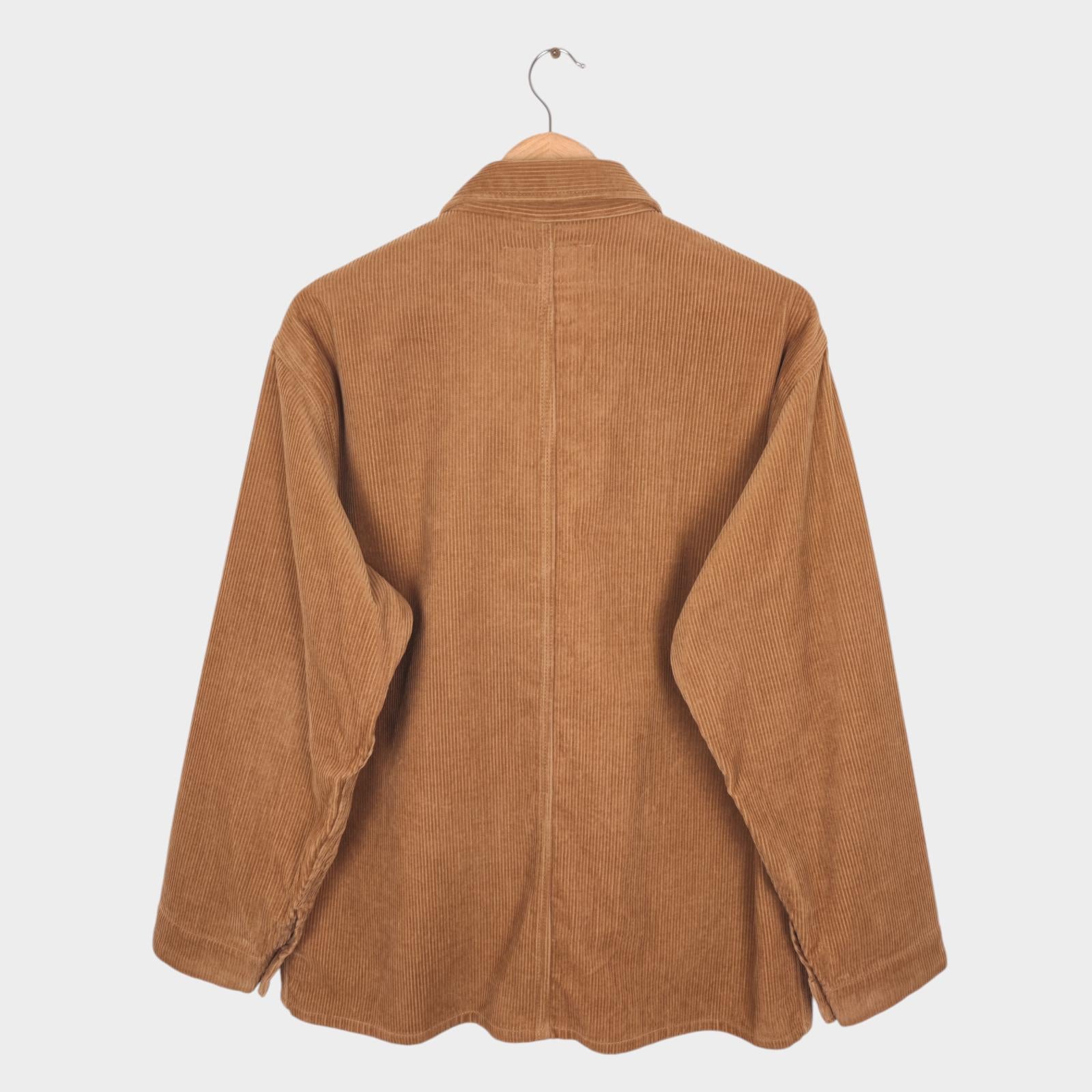 UNIVERSAL OVERALL Men's Brown Corduroy Cotton Chore Jacket